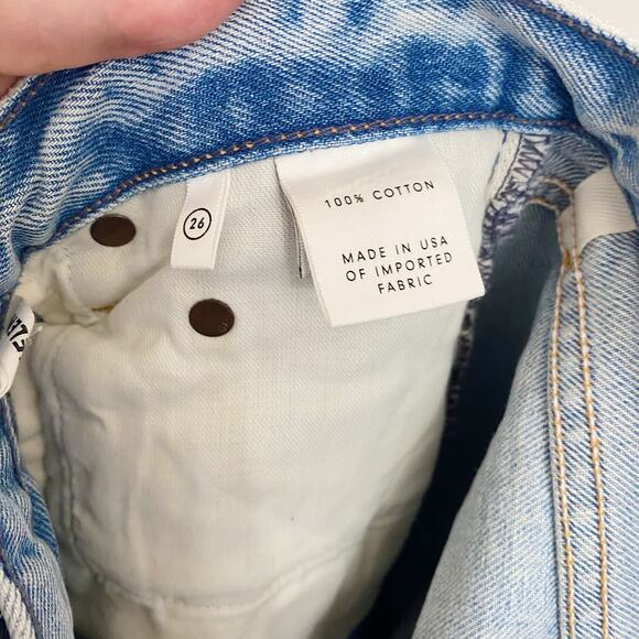 GRLFRND Helena High-Rise Straight Distressed Mom Jean Size 26 - Picture 8 of 9